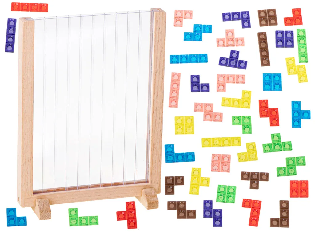 montessori vertikalni tetris u drvenom okviru - slika 3