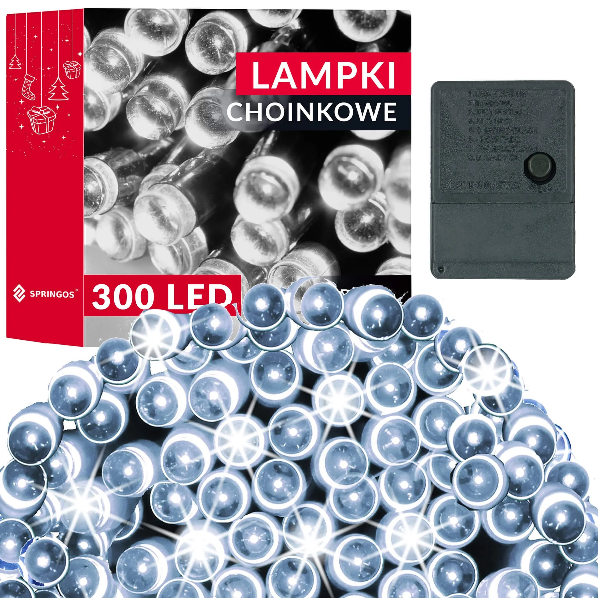 lampice za božićno drvce 300 led dioda hladno bijele - slika 12