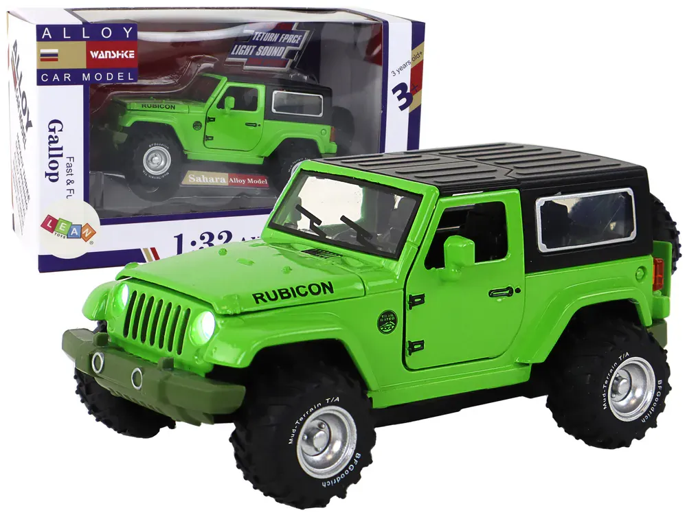 rubicon off-road metalni auto 1:32 zeleni - slika 2