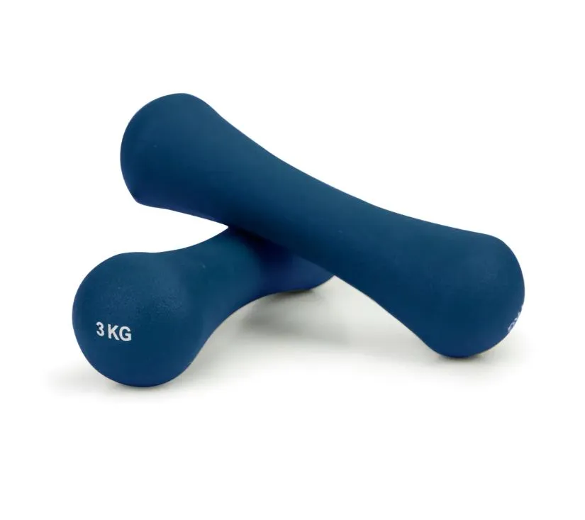 modernhome bučice za vježbanje neopren 2x3kg tamnoplave - slika 7
