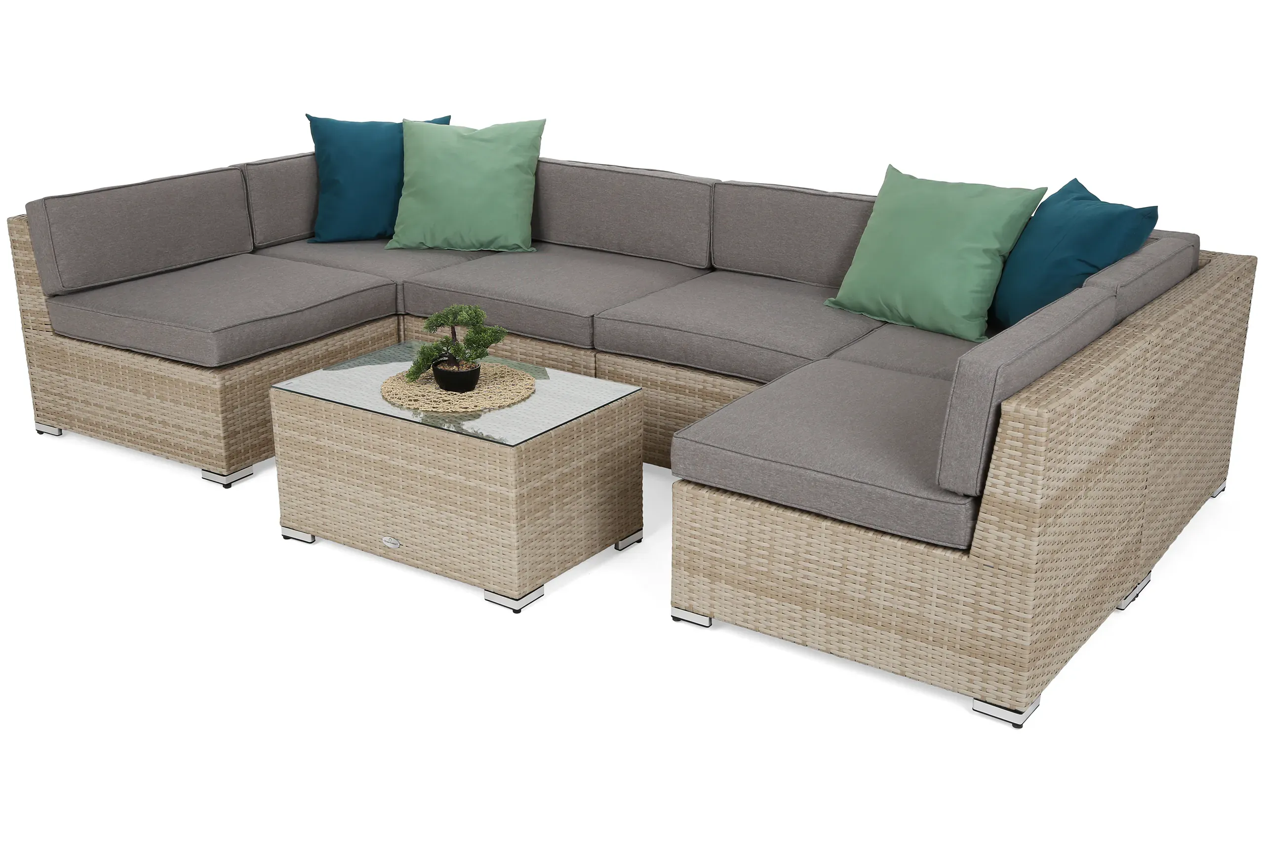 Kutna sofa Kansas Maxi bež / bež melanž boje - Pribislavec