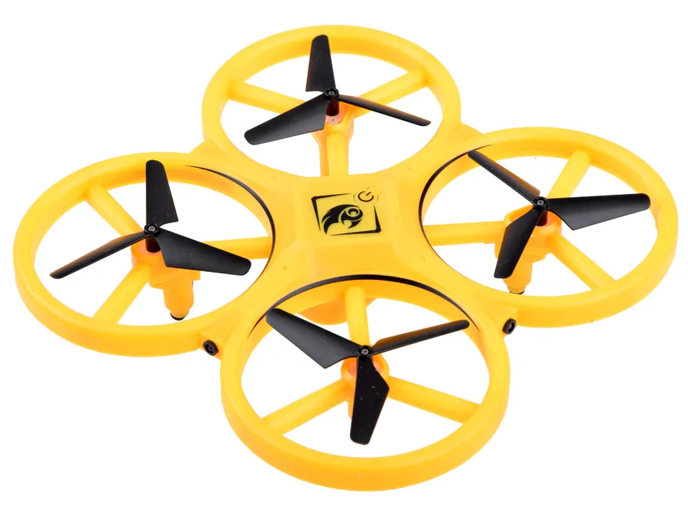 dron quadracopter upravljanje rukavicom žuti - slika 4