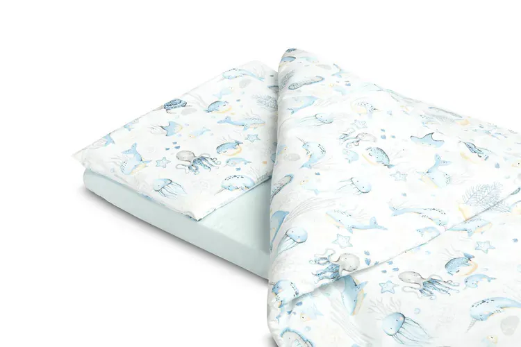 set posteljine 135x100cm ribice - slika 4