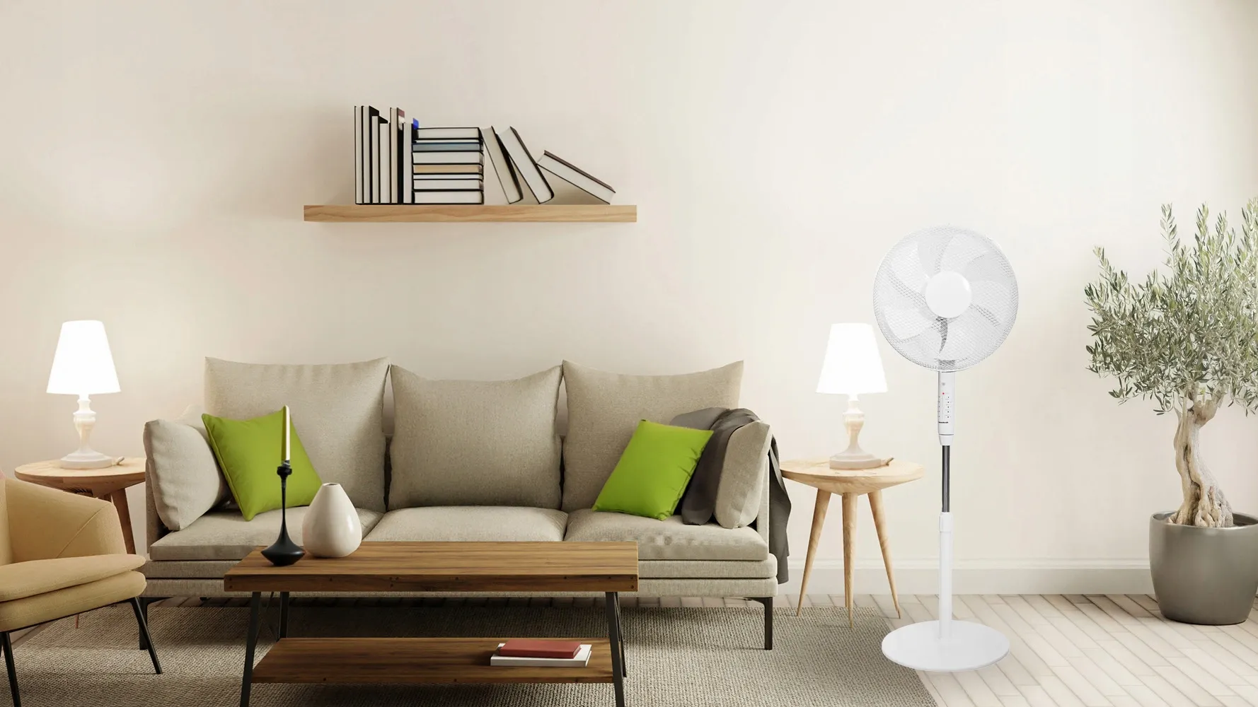 samostojeći podni ventilator, 45 w, 3 načina rada, 5 lopatica, s timerom i daljinskim upravljačem - slika 3