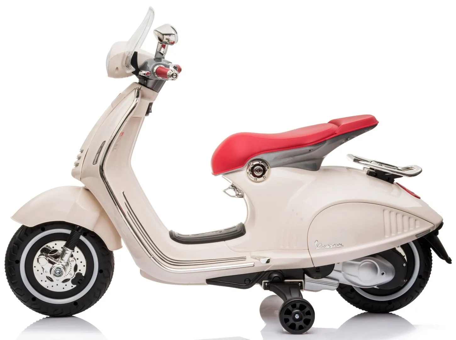 skuter vespa na akumulator s usb priključkom - bijeli - slika 3