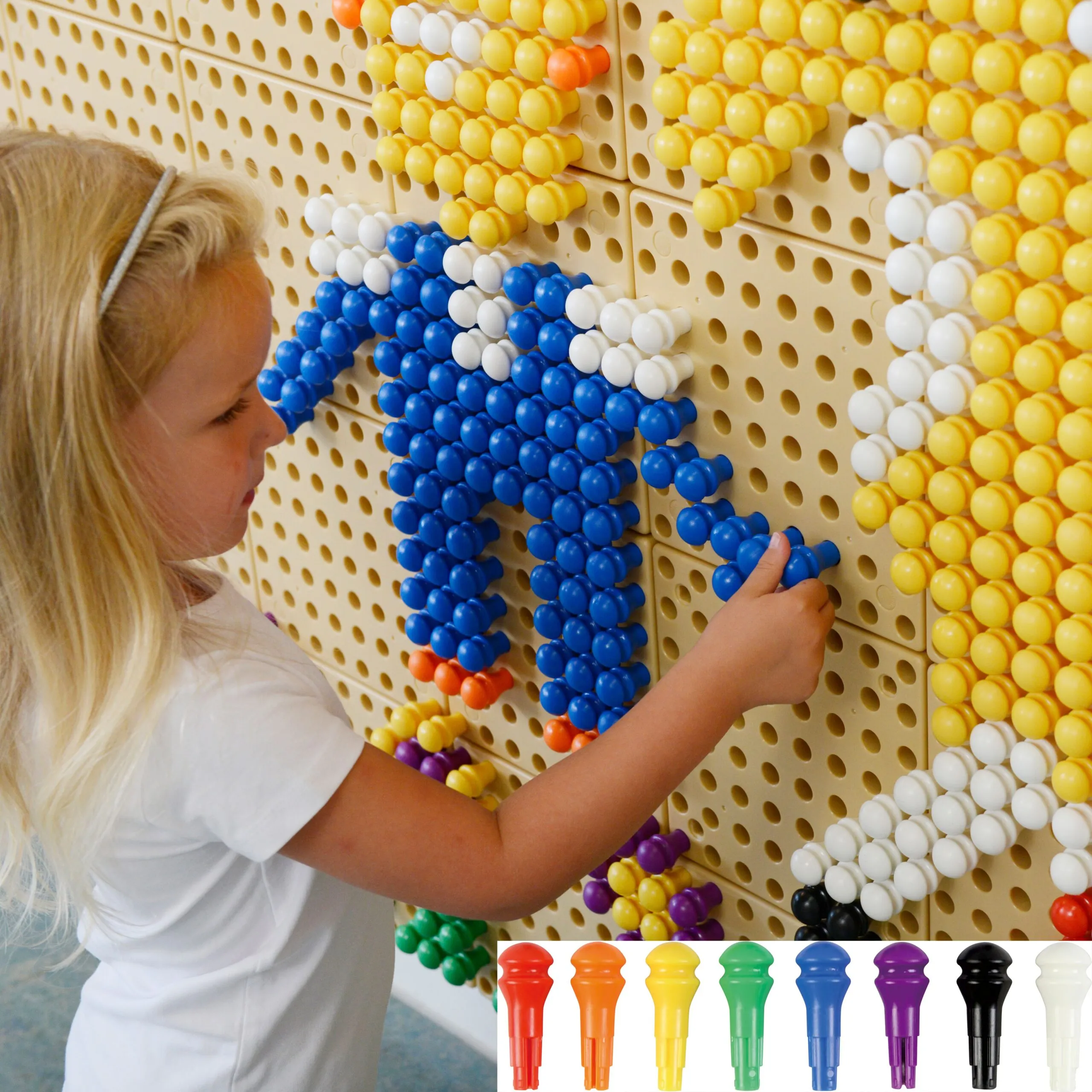 masterkidz set čavlića za ploču 512 kom. - 8 boja - slika 3
