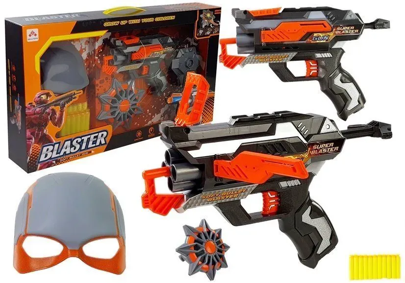 Pištolj Blaster s pjenastim patronama 10 kom. s maskom - Pribislavec