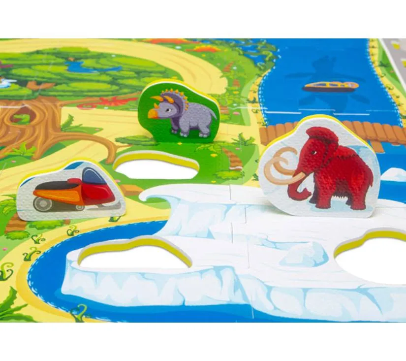 hakuna puzzle podloga za djecu - safari dinosauri 120 x 120 x 1.2 cm - slika 5