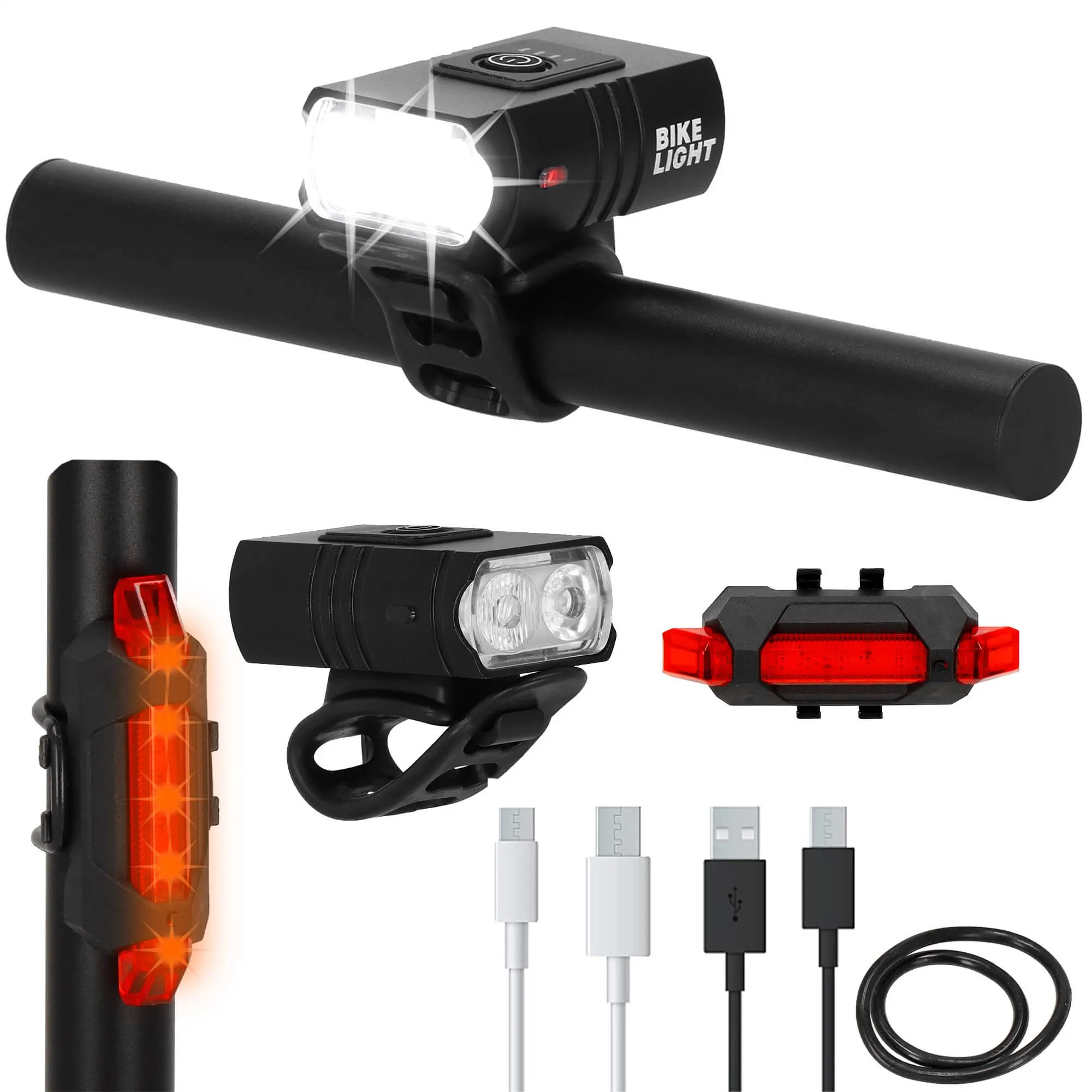 usb svjetlo za bicikl + usb stražnje svjetlo za bicikl - slika 12