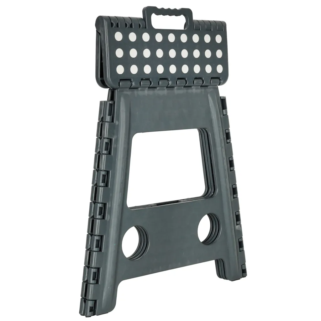 neklizajući sklopivi tabure 39cm tamno sivi - slika 5