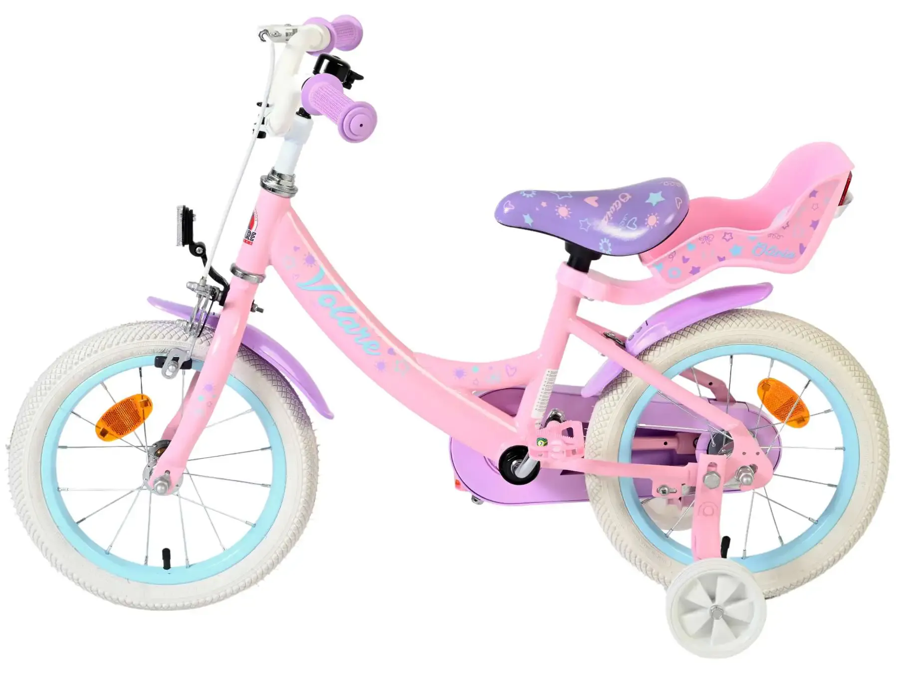 volare dječji bicikl olivia 14″ ružičaste boje - slika 8