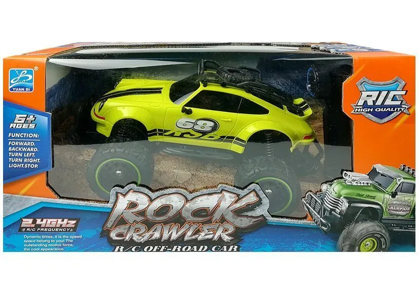 monster truck porsche na daljinsko upravljanje 1:18 žuti - slika 8