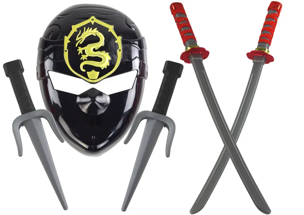 set ninja ratnik - maska, mačevi i bodeži - slika 2