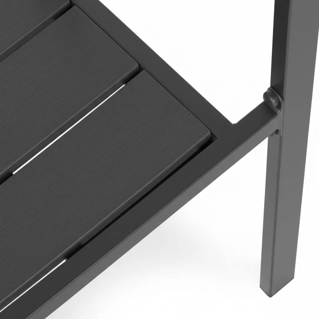 multigarden set od 2 vrtne stolice za terasu ili balkon, hdpe i čelik, sive - slika 9