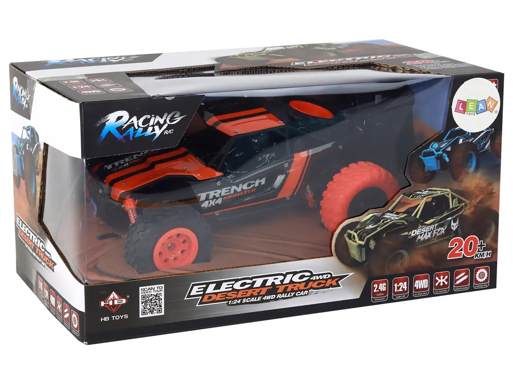 off-road rally auto na daljinsko upravljanje 1:24 narančasti - slika 9