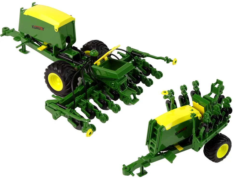 plavi traktor s prešom za baliranje - slika 4