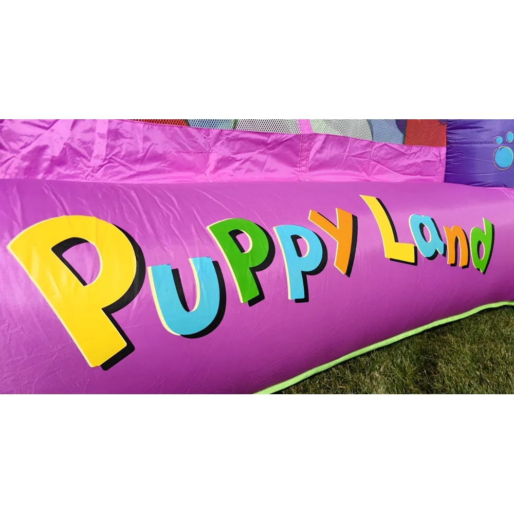 happy hop puppy land dog dvorac na napuhavanje s toboganom - slika 7