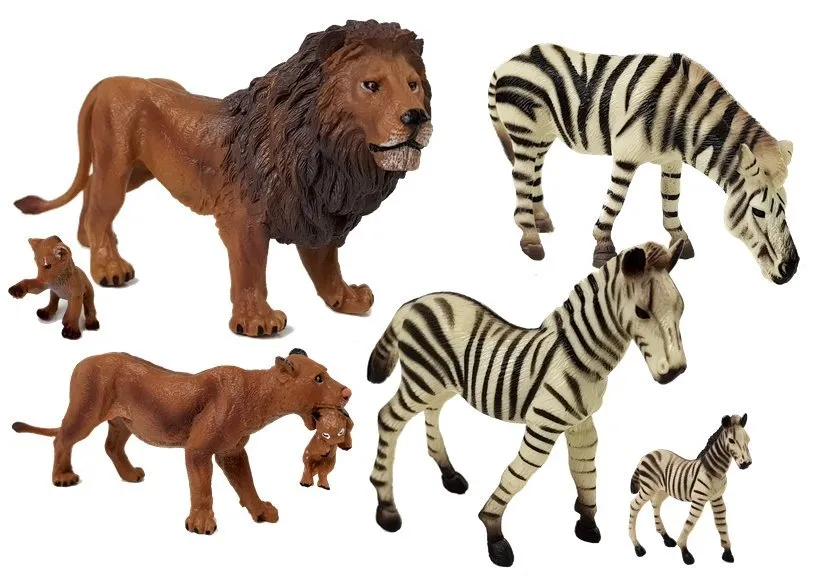set figurica zebre i lavovi 7 kom. - slika 4