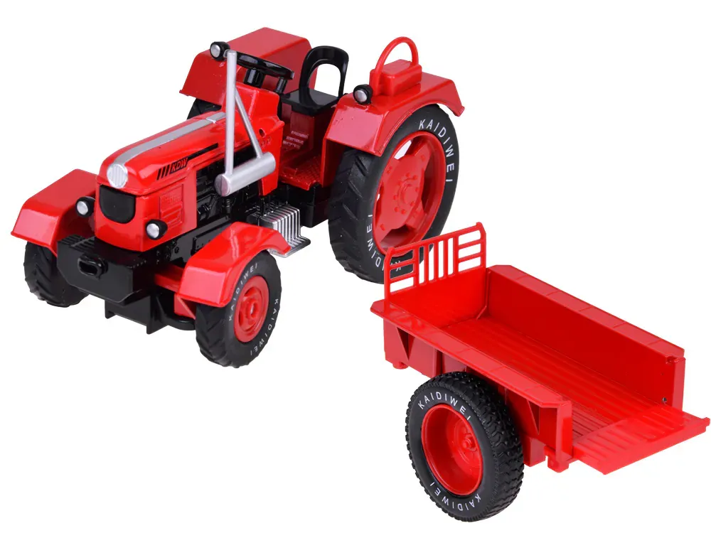 metalni crveni traktor u omjeru 1:18 - slika 4