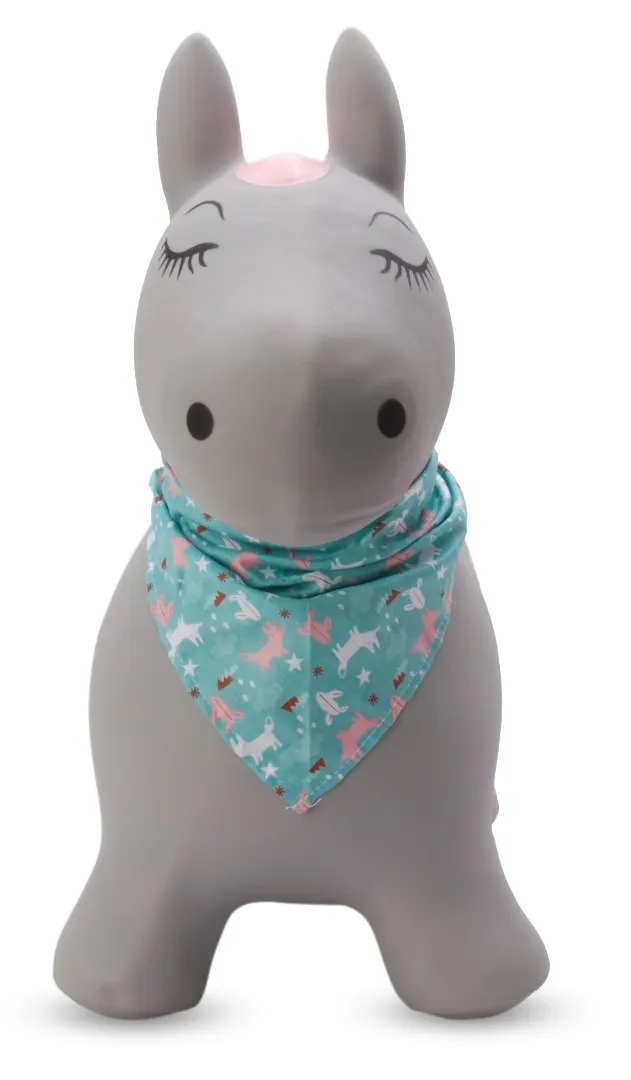 gumeni sivi pony za skakanje 60cm - slika 6