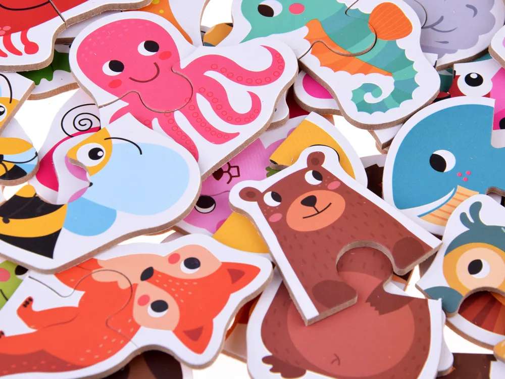 set šarenih slagalica životinje 24kom. - slika 9