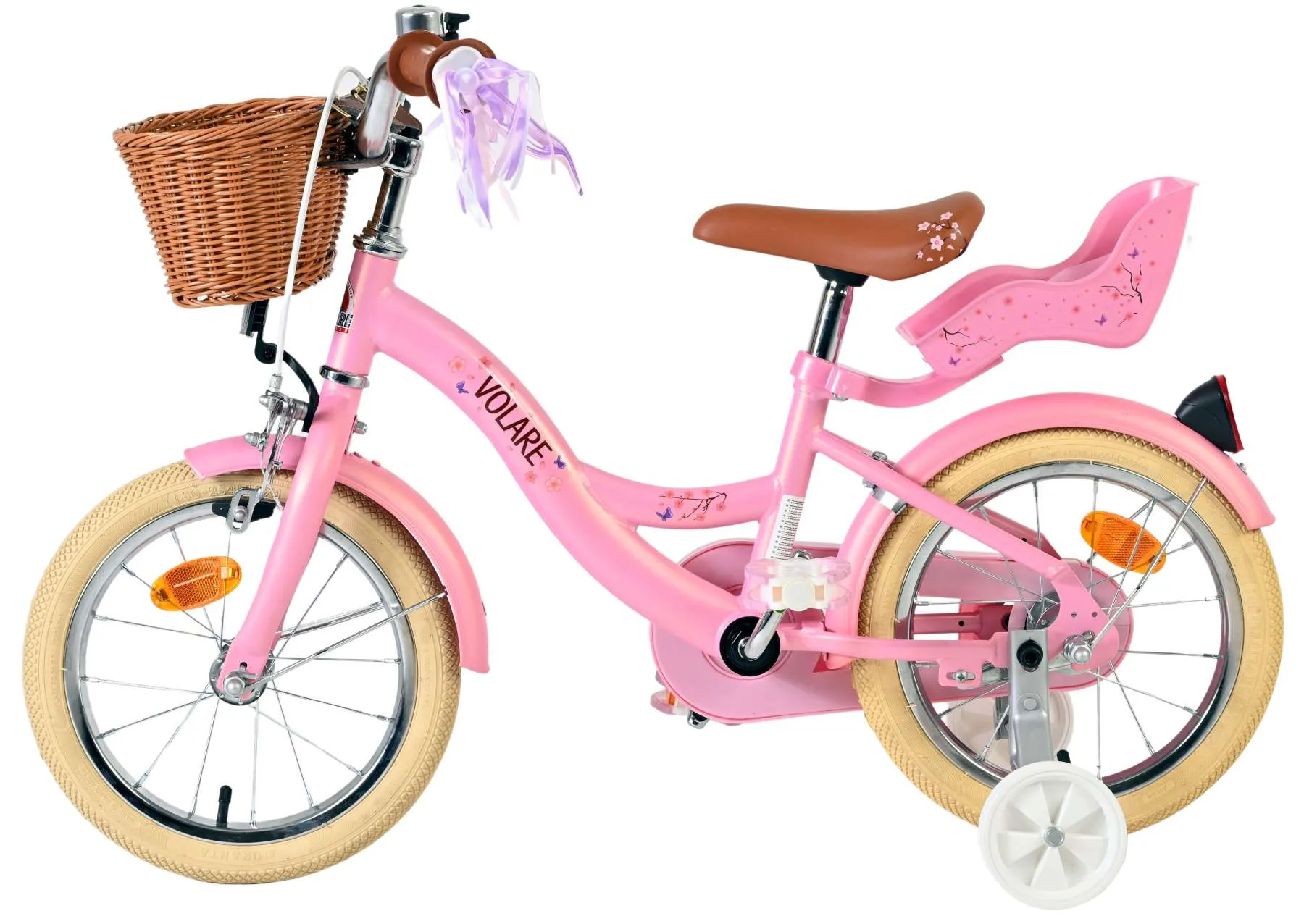 volare dječji bicikl blossom 14″ ružičaste boje - slika 8