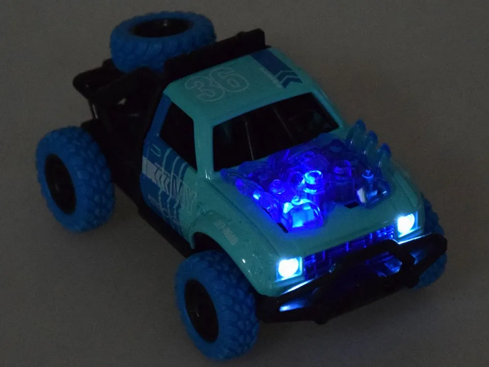 metalni autić predator 4x4 plavi - slika 4