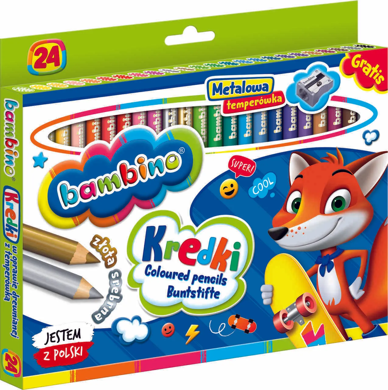 bambino drvene bojice sa šiljilom 24 boja - slika 4