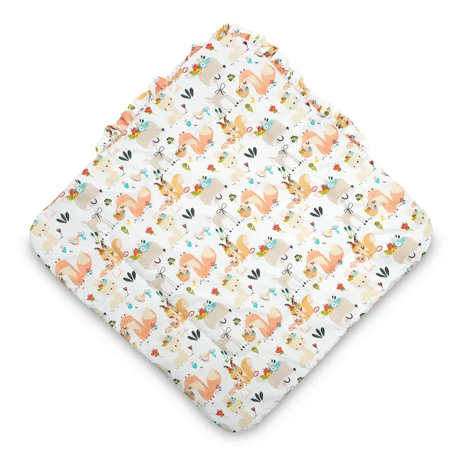 dvostrani poplun za bebe 75x75cm piknik - slika 4