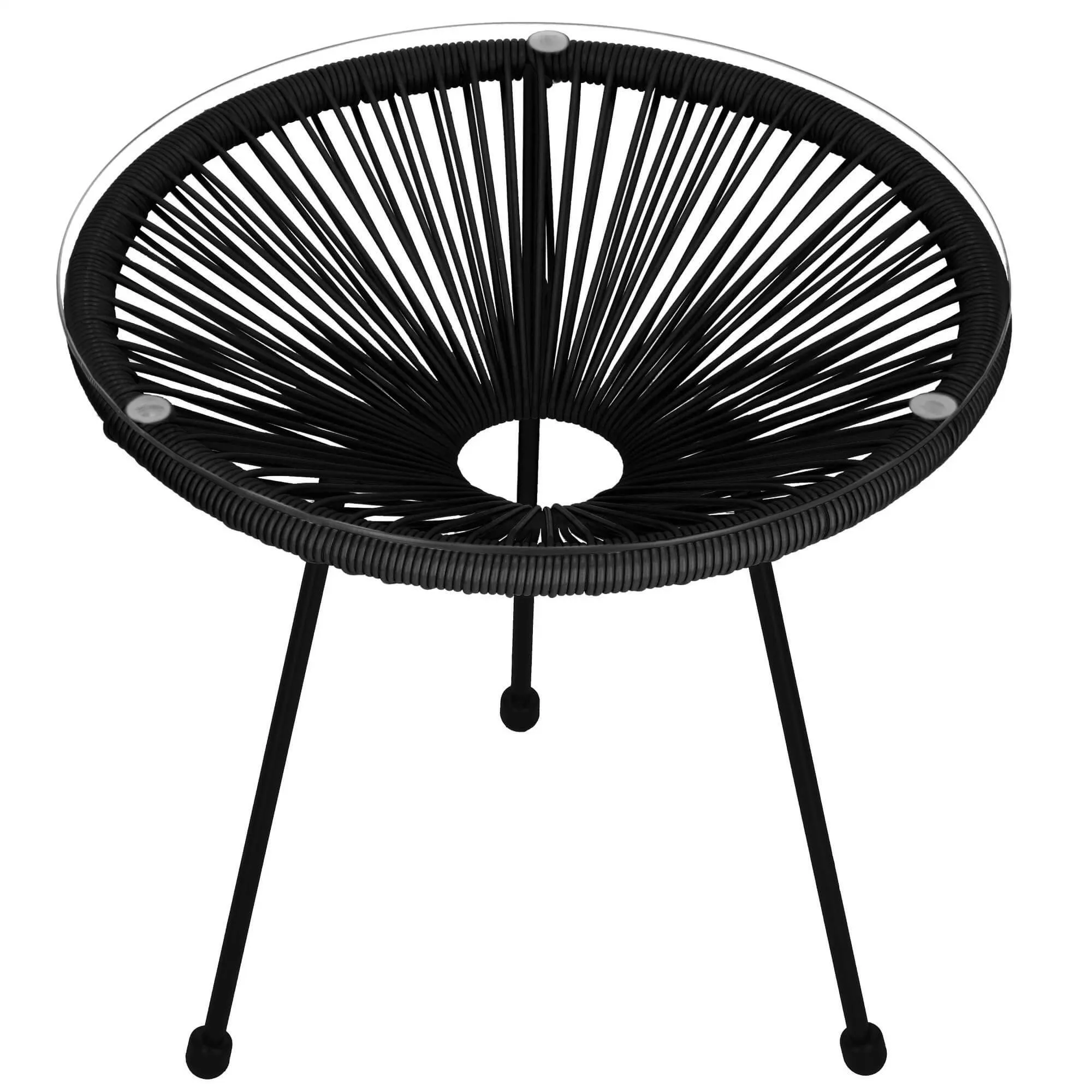 vrtni stol, crni 50 x 40 x 40 cm - slika 5