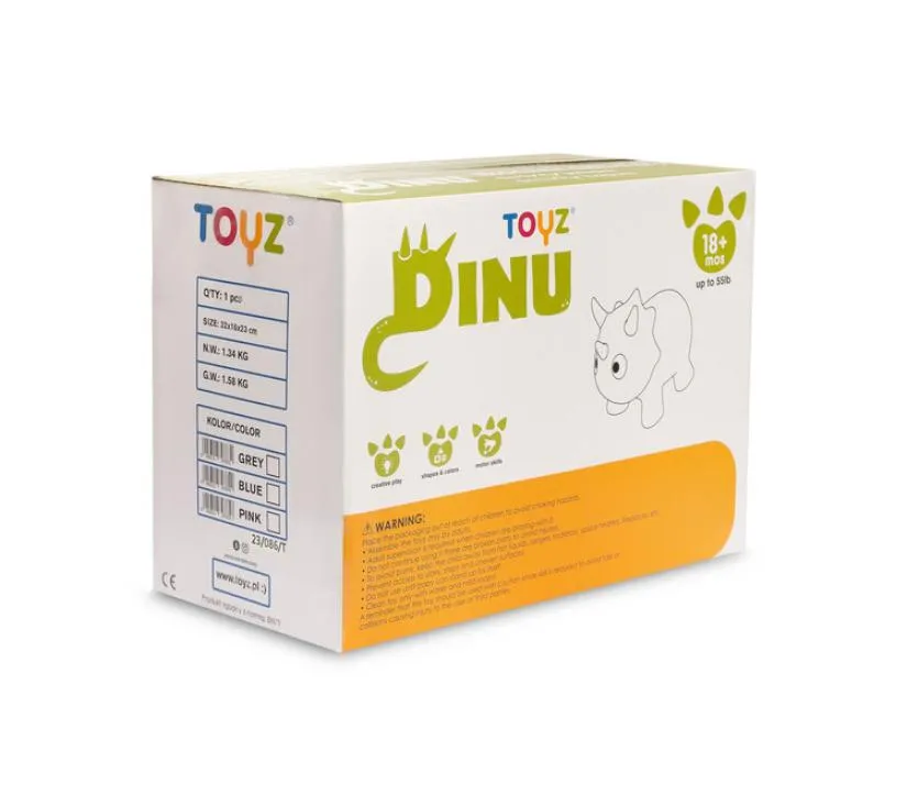 dječji skakač s motivom dinosaura dinu siva - slika 7