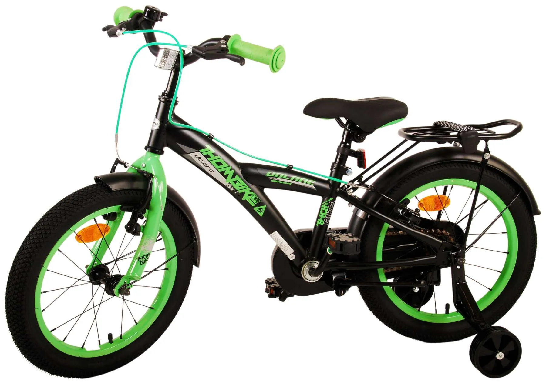 dječji bicikl volare thombike 16" s dvije ručne kočnice crno-zeleni - slika 15