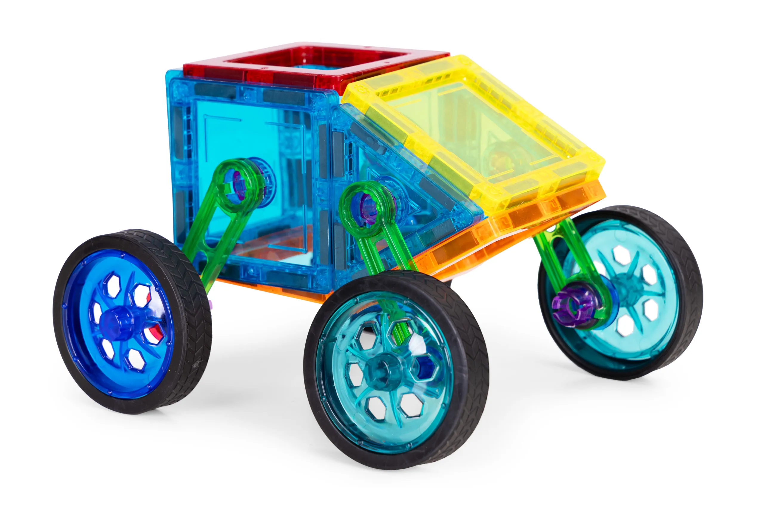 set magnetskih građevnih kocki – kuća i automobil, 48 dijelova - slika 7