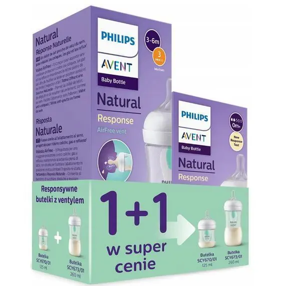 Prirodna osjetljiva boca s ventilom bez zraka 260 ml + 125 ml - Pribislavec