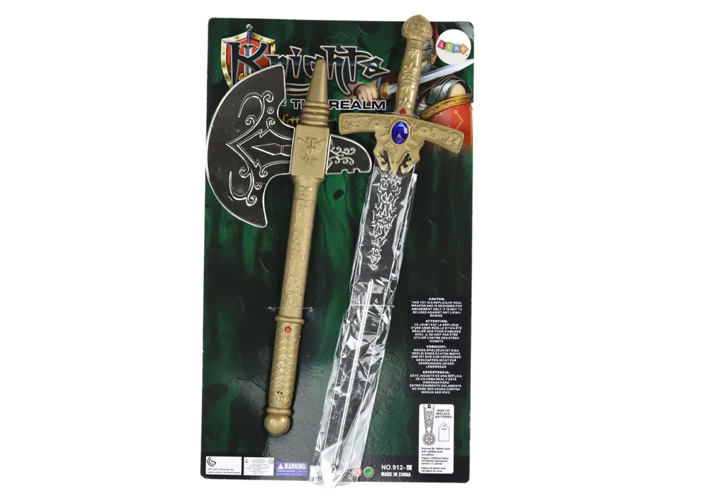 dječji viteški set - mač i sjekira - slika 5
