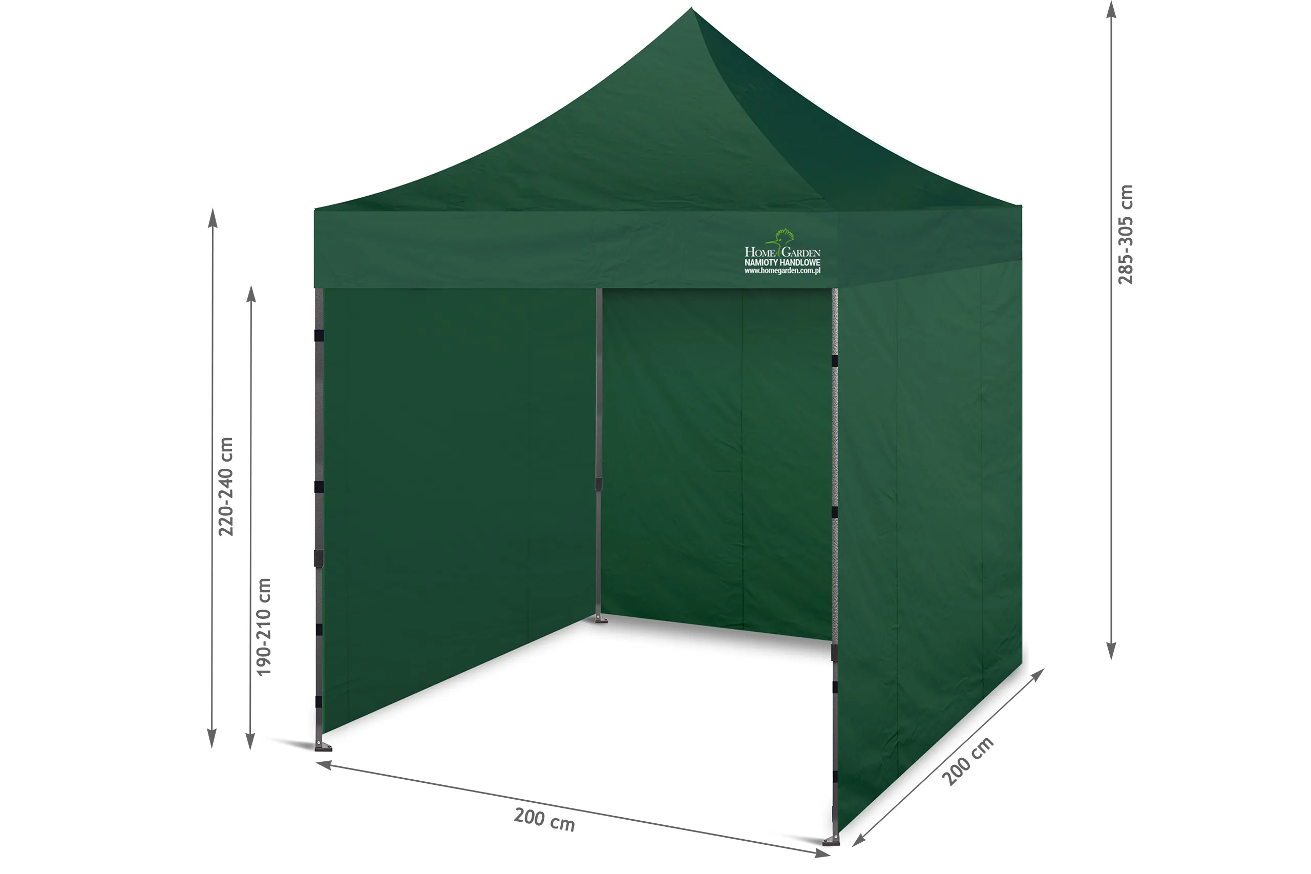 komercijalni šator 200 x 200 cm zeleni - slika 4