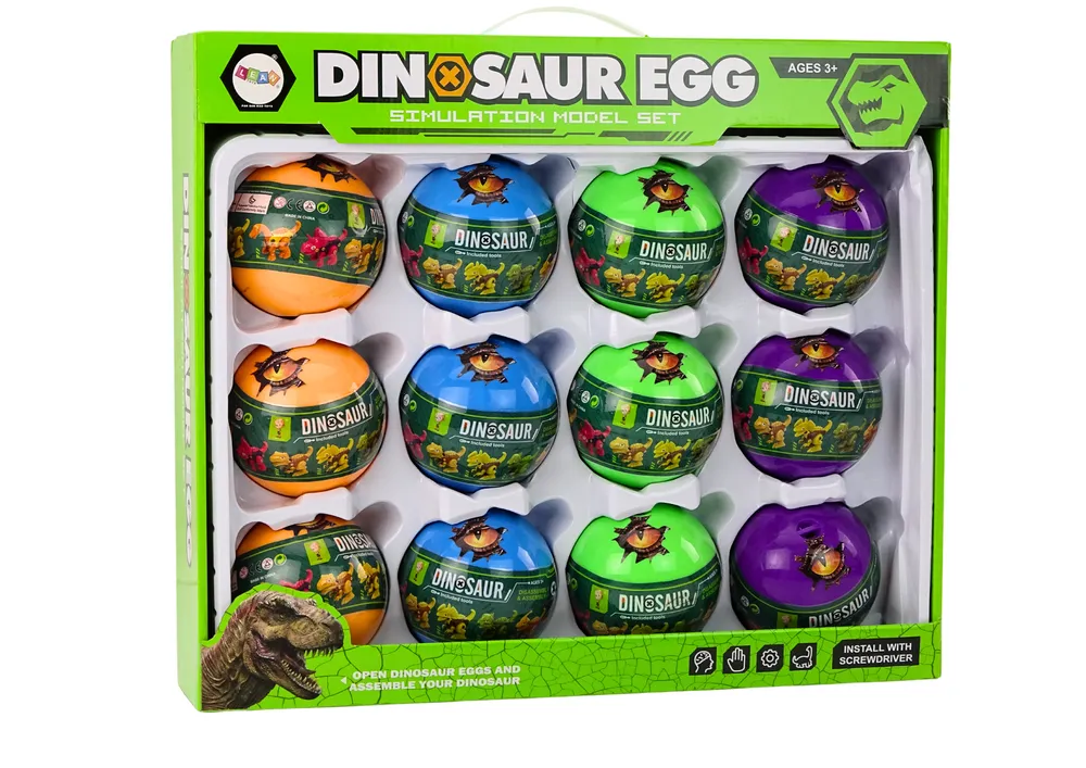 šareni set od 12 komada jaja za motanje dinosaura - slika 4