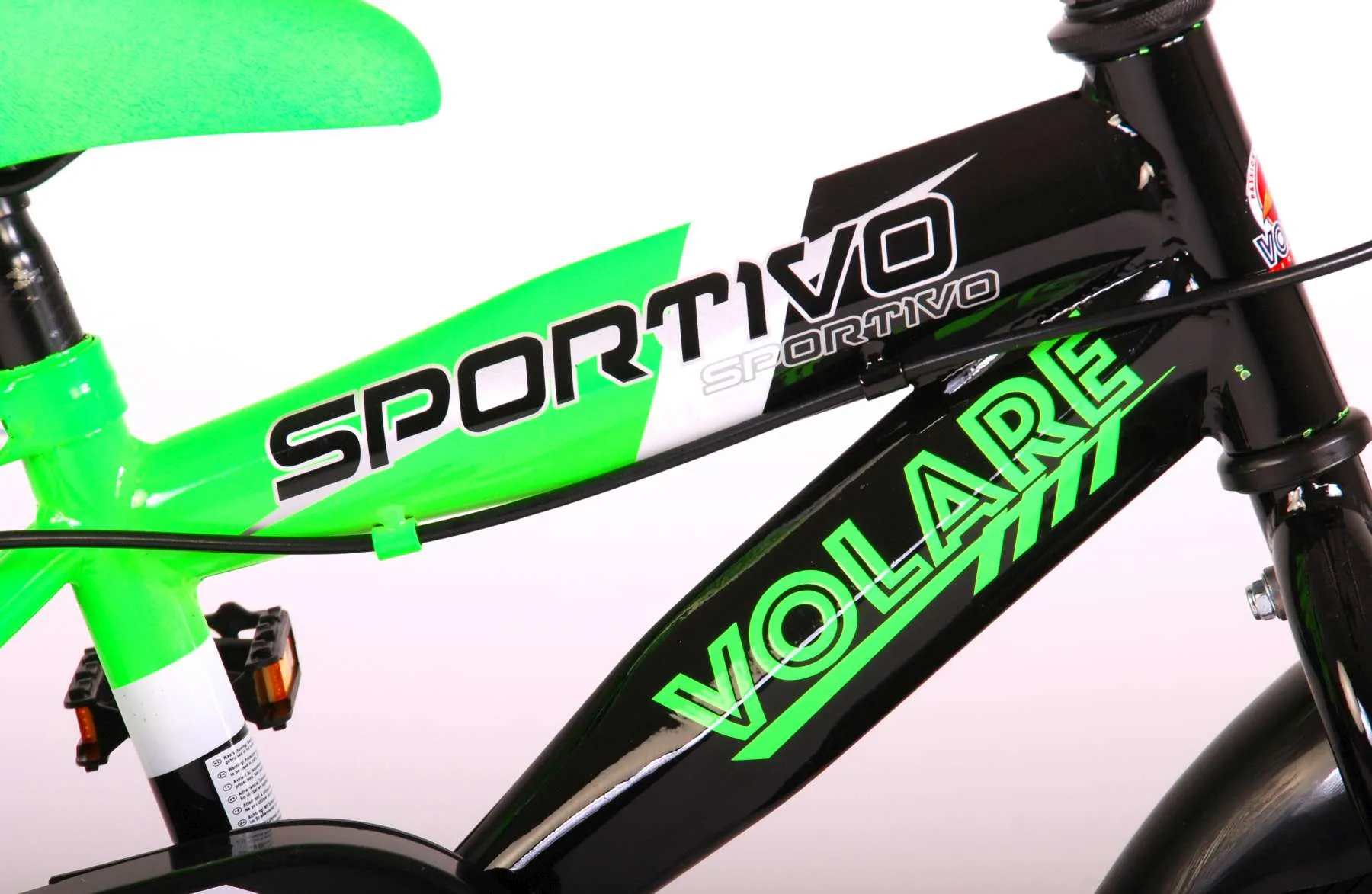 volare sportivo dječji bicikl 12" s dvije ručne kočnice crno-zeleni - slika 8
