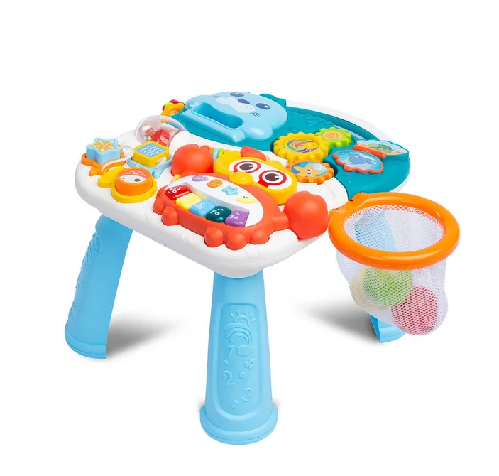 toyz 2 u 1 guralica i stol za igru tirkizna - slika 3