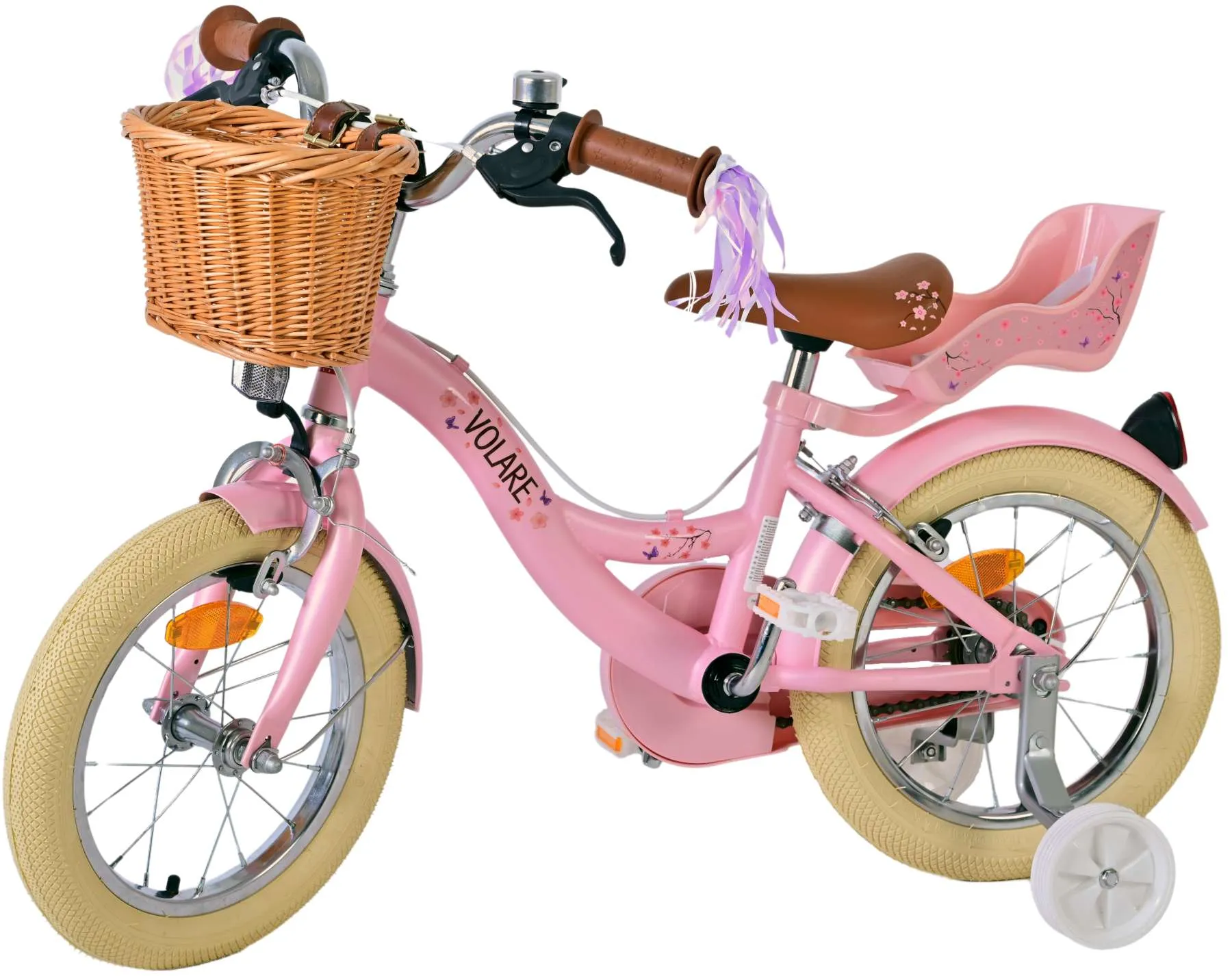 volare blossom kids 14" s dvije ručne kočnice rozi - slika 10