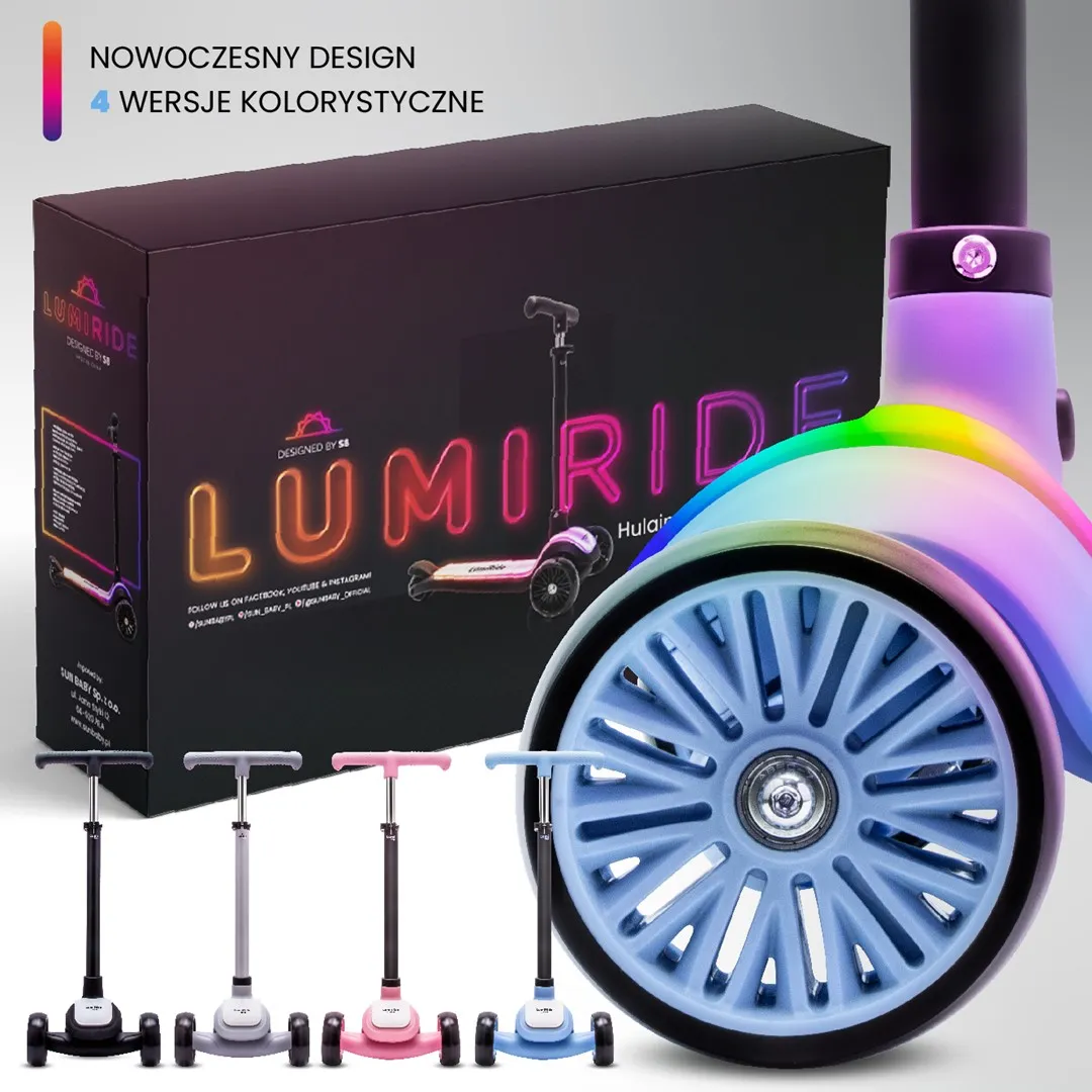 lumiride led romobil na tri kotača za djecu plavi - slika 6