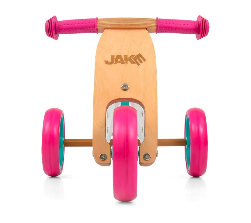 milly mally dječji bicikl bez pedala 2u1 jake classic rozi - slika 5