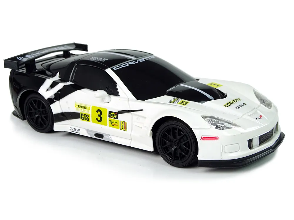 sportski auto na daljinsko upravljanje corvette c6.r bijeli - slika 4