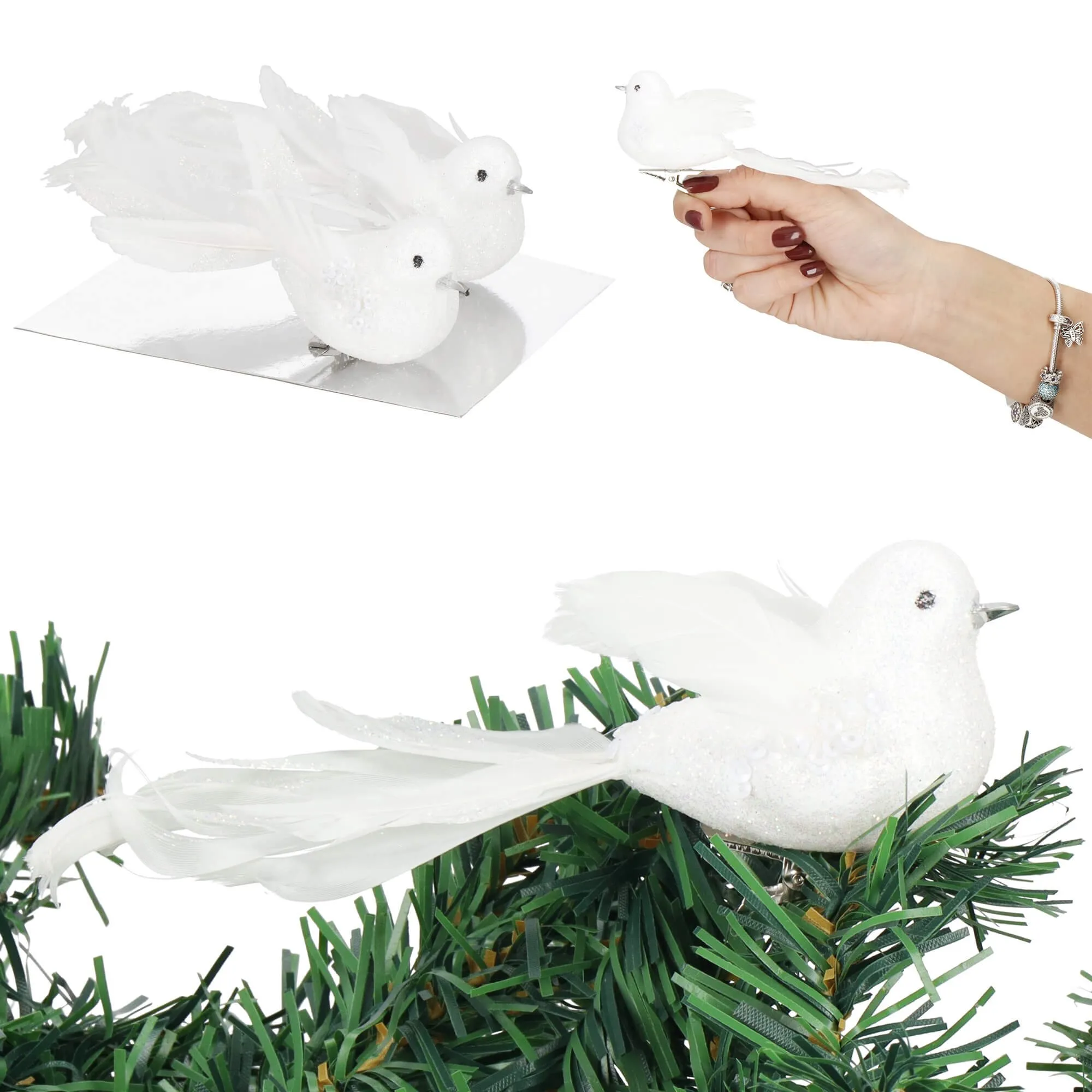 božićni ukras “ptice” – 4 × 14 cm - slika 10