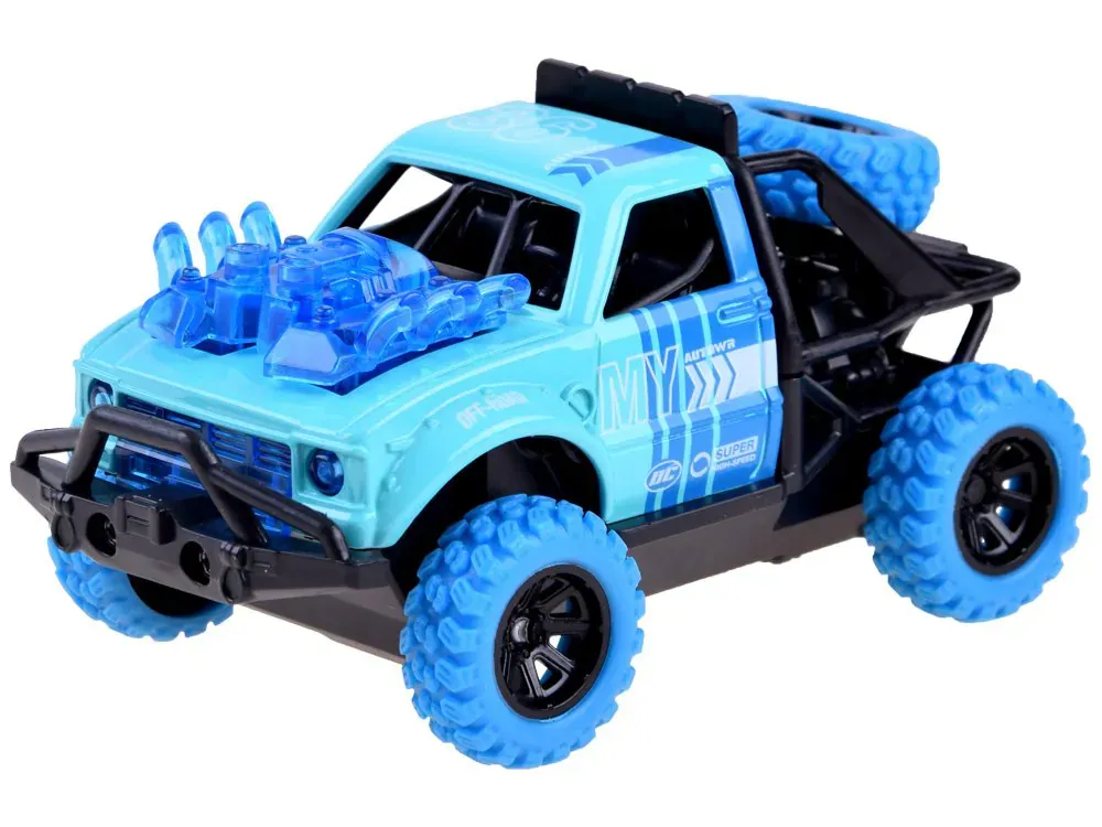 metalni autić predator 4x4 plavi - slika 2