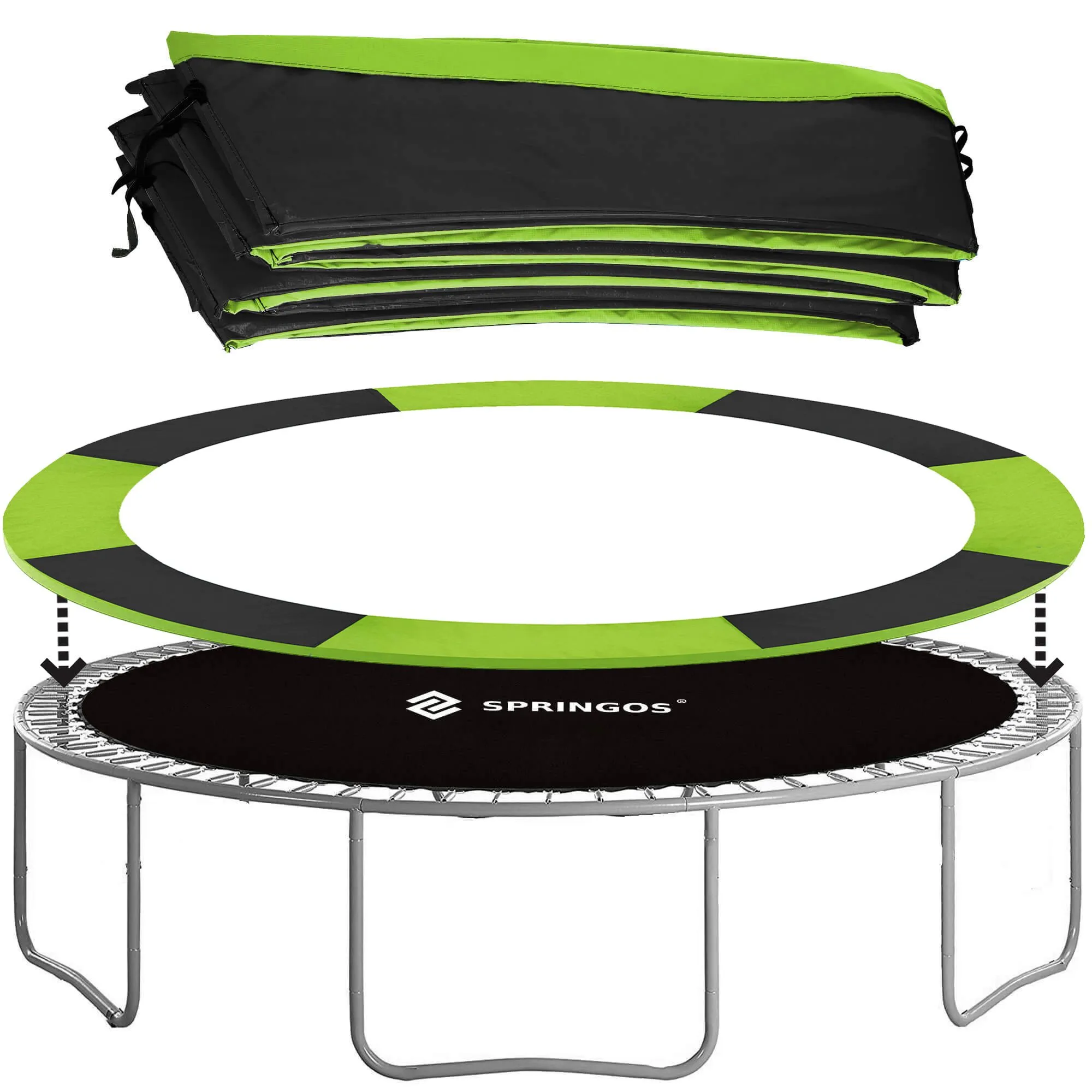 navlaka za trampolin 305cm zeleno-crna - slika 10