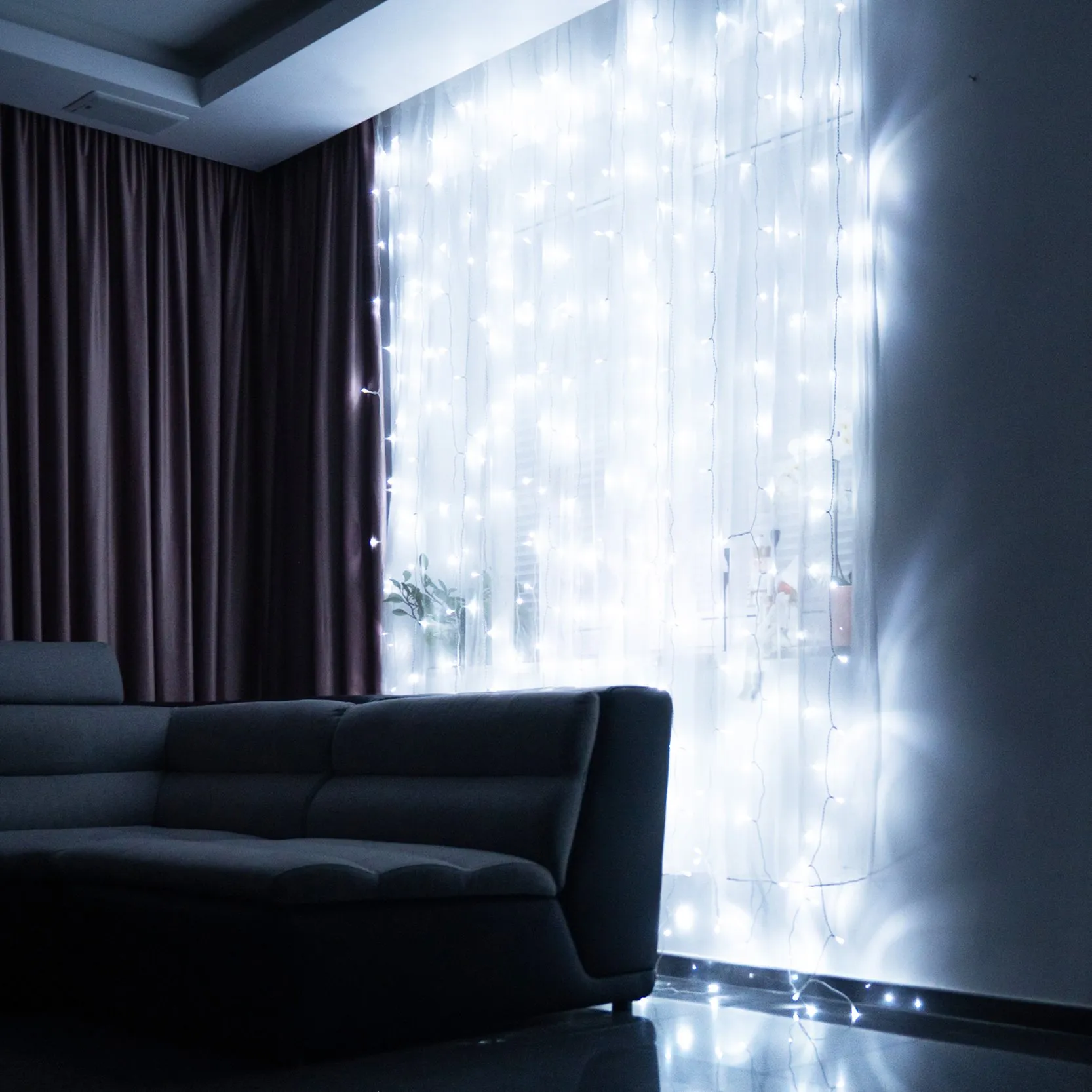led zavjesa – 300 lampica , hladno bijela - slika 5