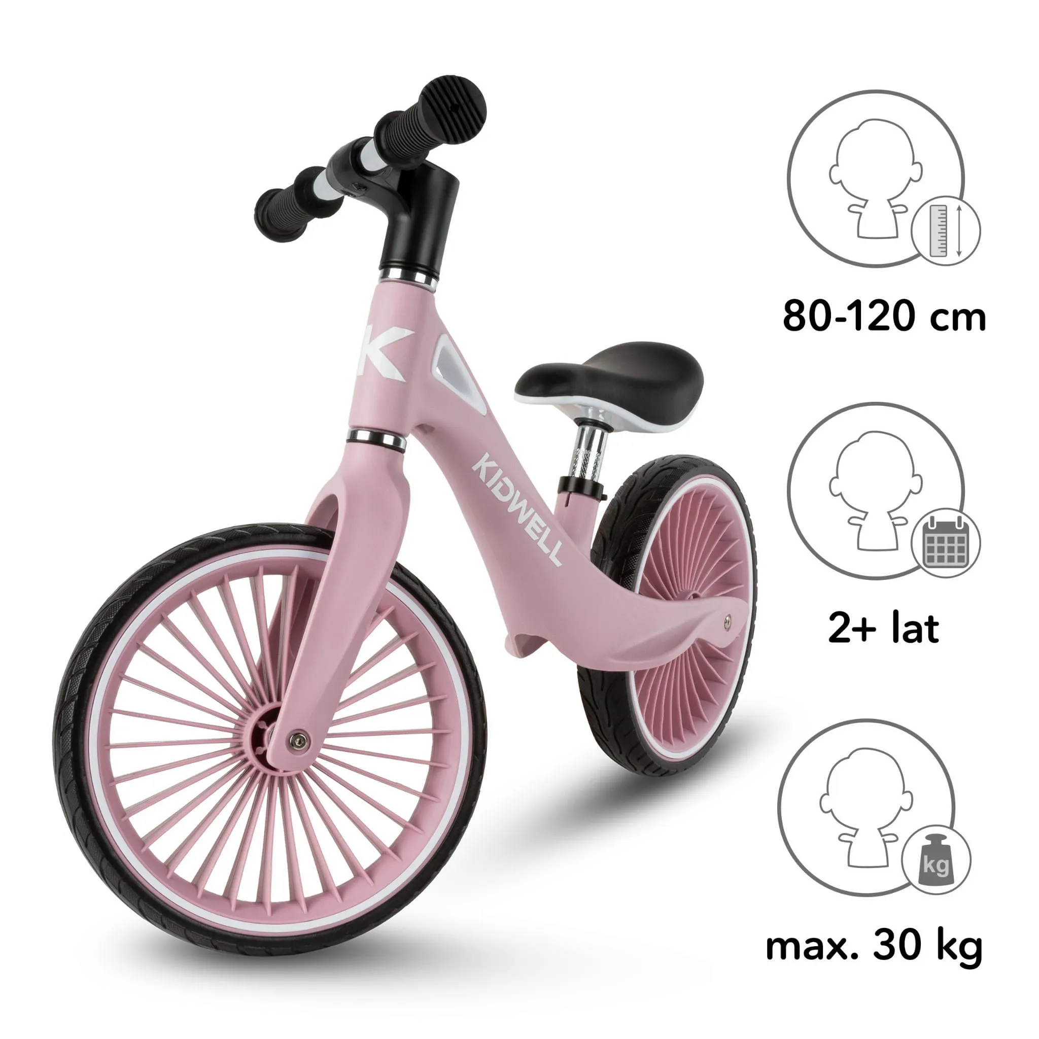 kidwell nix dječji bicikl bez pedala, pink - slika 8
