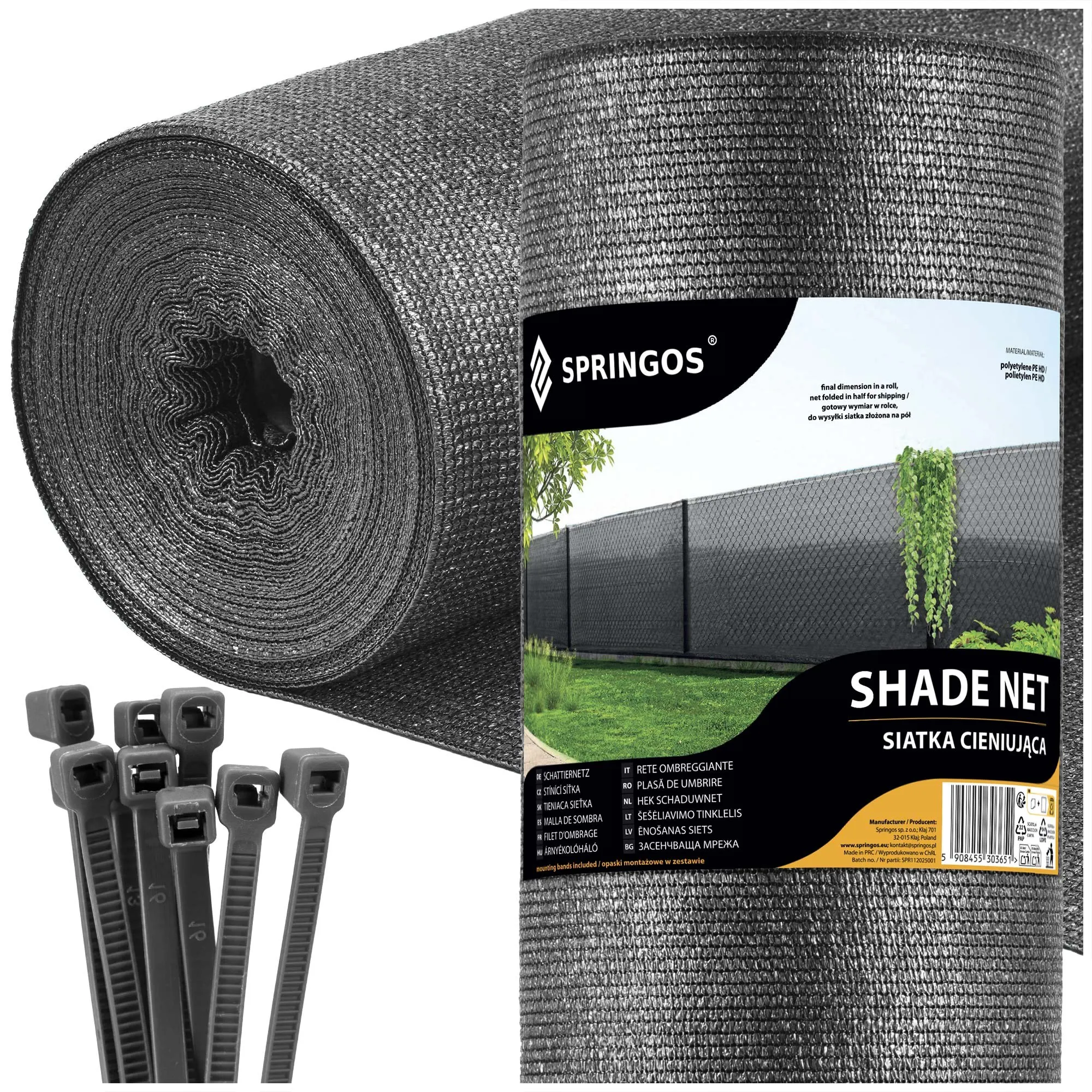 mreža za sjenu svijetli antracit 185 gsm 1,5 x 10 m - slika 3