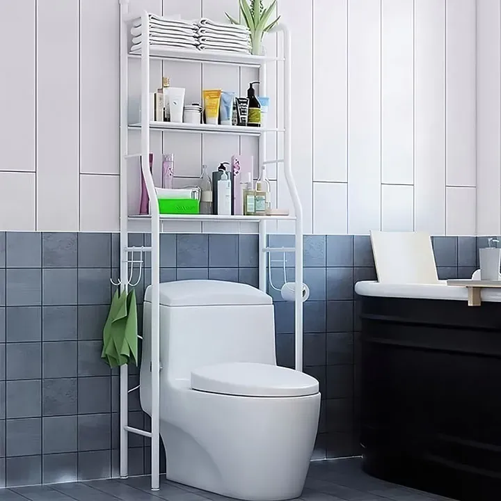 modernhome polica za kupaonicu bijela - slika 9